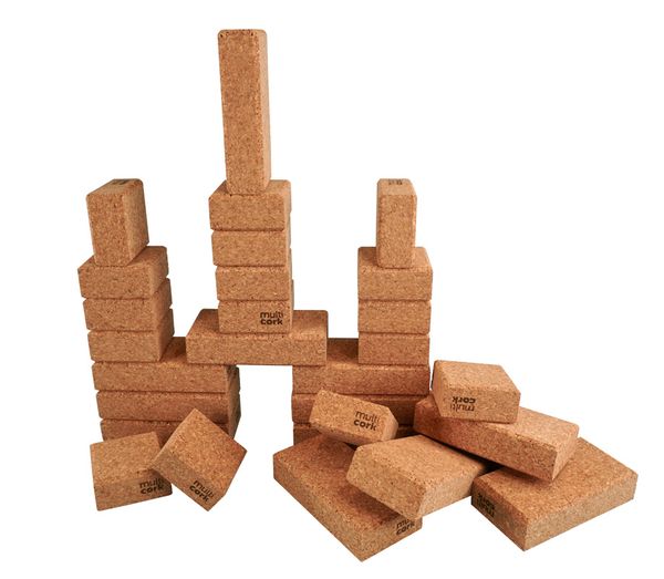 Korkspielstein, Korkblöcke, Bausteine, Korkmaterial, Korkbaukasten