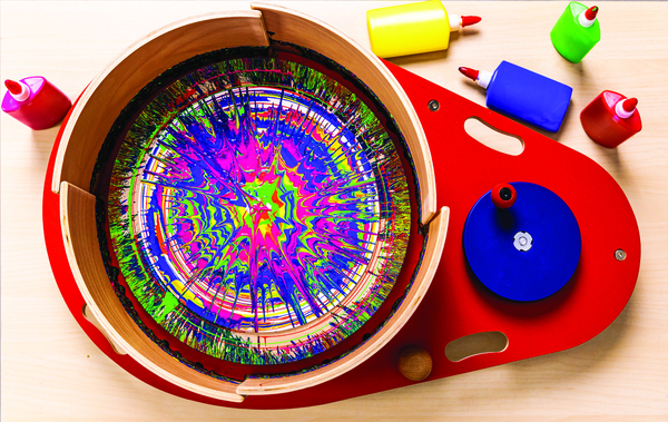 Farbschleuder Profi aus Holz, 36 cm Farbschleuder Profi aus Holz, 36 cm