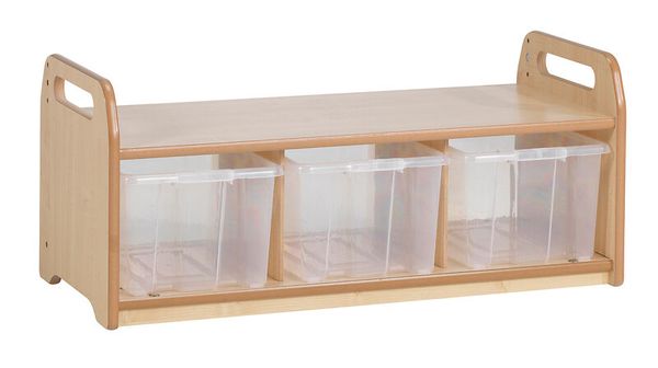 Aufbewahrungsbank mit 3 Boxen oder Körben, (BxHxT) 90 x 43 x 40 cm