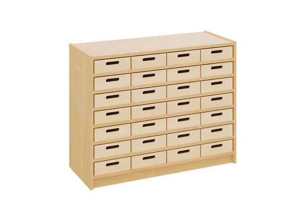 Materialschrank mit kleinen Kästen ohne Sichtfenster, Varianten wählbar