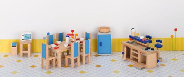 Kinderspielzeug, Küche, Holzspielzeug, Miniaturküche, Baukasten