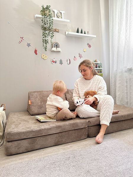 FUNZY Spielsofa, Cord, Sitzhöhe 21 cm, Farbe wählbar