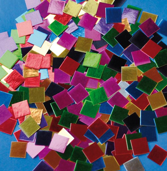 Papiermosaik "Metallic", glänzende Metallfarben, bunt, quadratisch Papiermosaik "Metallic", glänzende Metallfarben, bunt, quadratisch