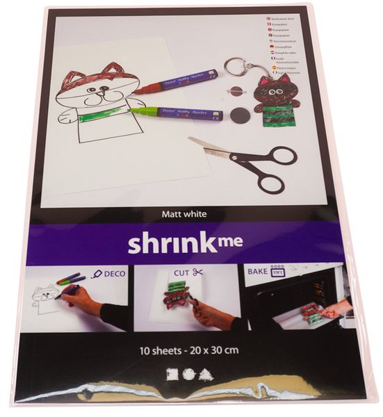 Schrumpffolien, 10 Stück, 20x30 cm, Mattweiß Schrumpffolien, 10 Stück, 20x30 cm, Mattweiß