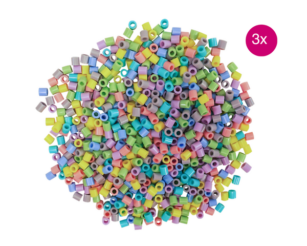 Bügelperlen Vorteilspaket, Pastellfarben, 3 x 10.000 Stück