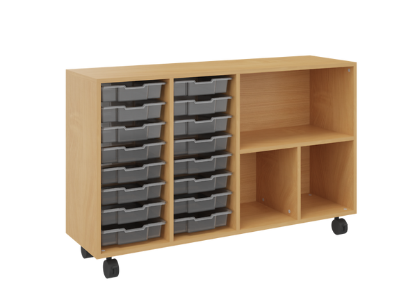 Rollwagen mit 16 Boxen und Regal rechts, verschiedene Varianten