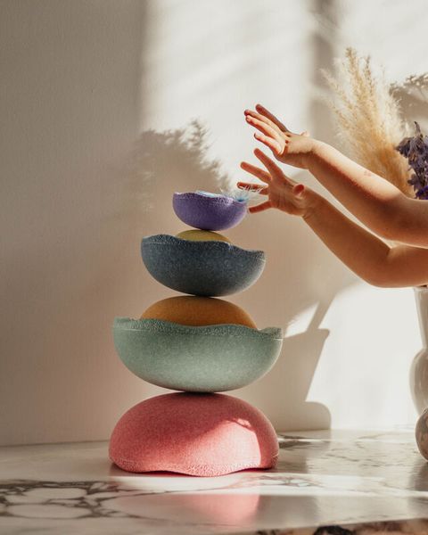 Stapelstein® Inside rainbow pastel, 6er Set