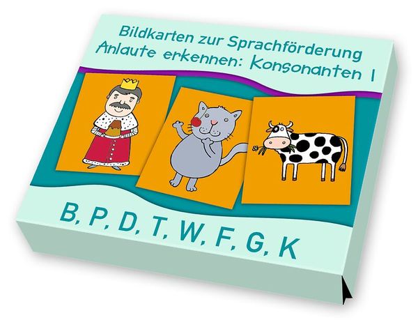 Bildkarten, Sprachförderung, Konsonanten, Tiermotiv, Kelle
