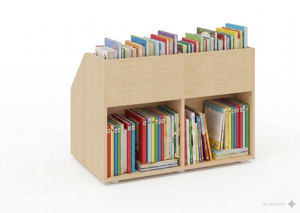 Kinderbuchregal, Bilderbuchregal, Holzregal, Bücheraufbewahrung, kreatives schrankdesign