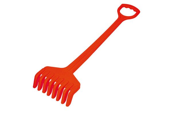 Gartenrechen, Räucher-Gartenwerkzeug, Kunststoff, rot, Kleine Gartenschöpfung