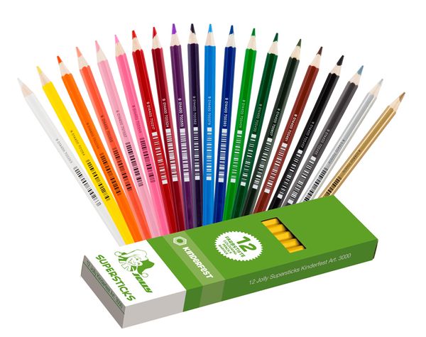 Buntstifte, Bleistifte, Zeichenset, Farben, 12er Box
