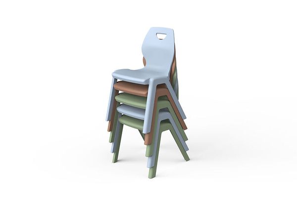 Kunststoff-Stapelstuhl, Sitzhöhe wählbar