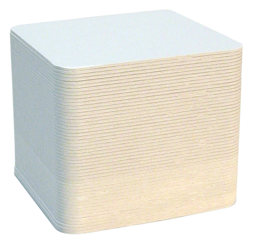 FOLIA Bierfilze eckig, blanco, Ø 9,3 cm, 100 Stück