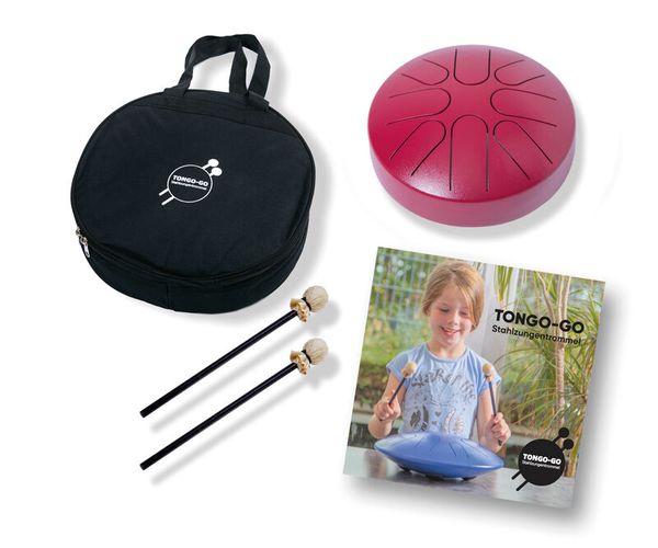 Tongo-Go, Stahlzungeninstrument, Schlagring, Tasche, Anleitung