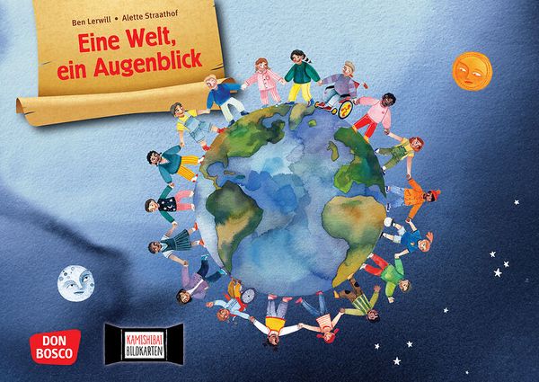 Kinderbuch, Weltkugel, Gruppenkreis, Kinderillustration, Kunstbuch