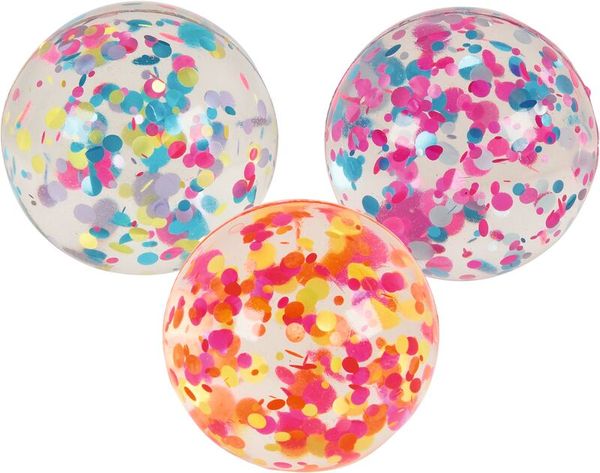 Flummi bunt mit Punkten, 12 Stück Flummi bunt mit Punkten, 12 Stück