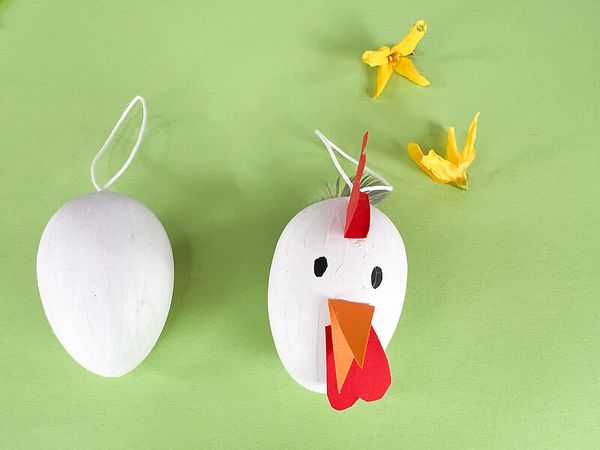 Ostern, Papierhängebell, Vogel, Schmuckanhänger, Kartonarbeit