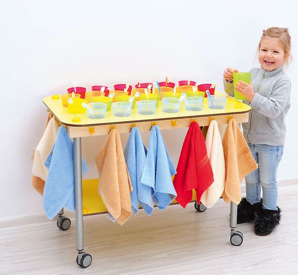 Zahnputzbecherwagen, Rechteck, für 26 Becher