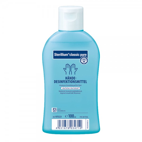 Handdesinfektionsmittel, Händedesinfektionsmittel, Flüssigkeit, Blau, 100ml