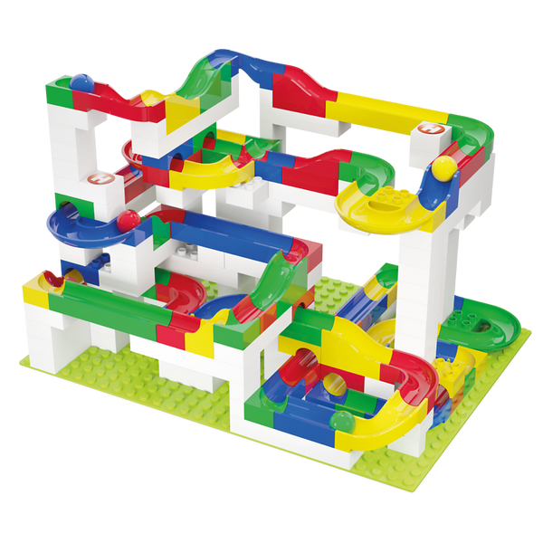 HUBELINO Kita-Kugelbahn Baukasten-Set, 352-teilig
