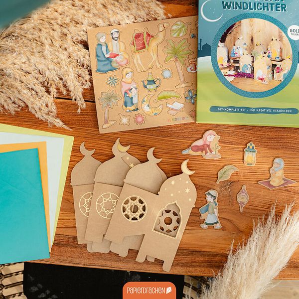 Zuckerfest Tischlichter zum Selbstgestalten – 8 Stück