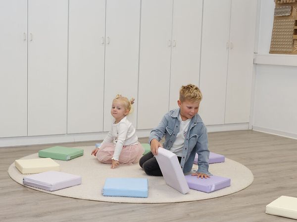 KITAEINKAUF Sitzkissen-Set, Kunstleder, Pastell, 10 Stück