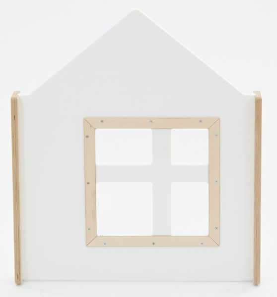 holzrahmen, fenster, hausmodell, pappe, spielzeughaus