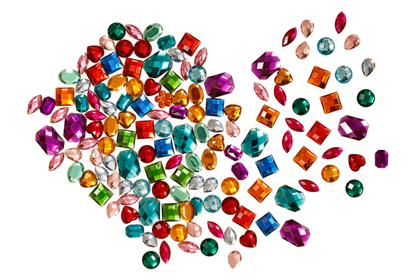 farbensteine, strass, kristalle, perlen, multicolor