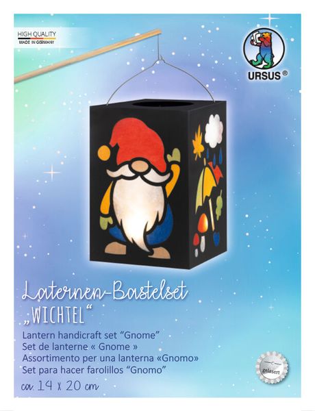 Laternen-Bastelset, Gnom, Laterne, Halloween, Kinderbasteln