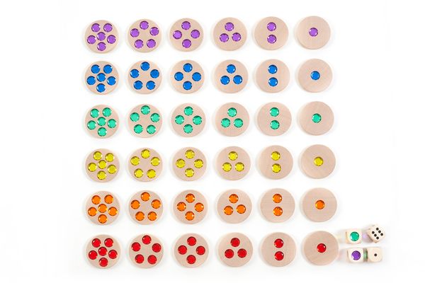 SINA Schmuckstein-Legespiel aus Holz, 36 Legescheiben, ab 3 Jahre SINA Schmuckstein-Legespiel aus Holz, 36 Legescheiben, ab 3 Jahre