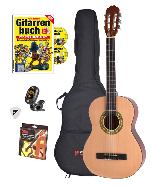 Gitarre, Akustikgitarre, Korpus Holz, Gitarren-Set, Zubehör