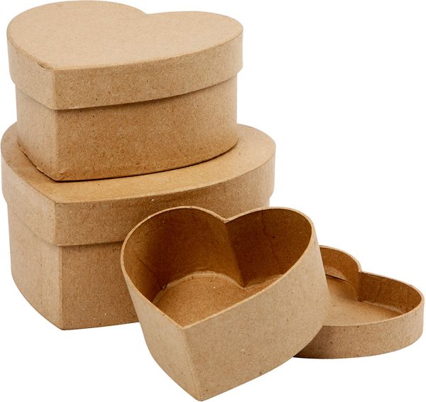 herzförmige schachteln, kartonboxen, earth tones, verpackung, herzform