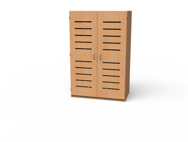 Liegepolsterschrank 8er, Türen mit Lüftungsschlitzen Liegepolsterschrank 8er, Türen mit Lüftungsschlitzen