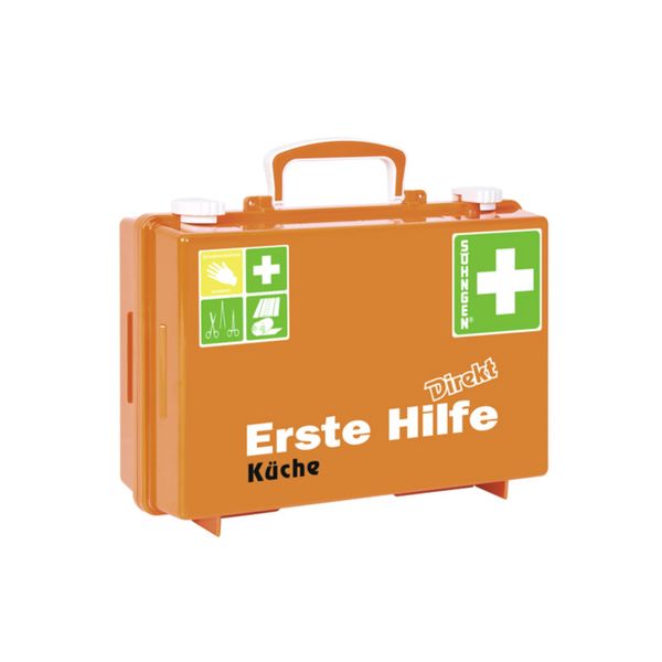Erste Hilfe, Küche, Erste-Hilfe-Kasten, Notfallset, orange
