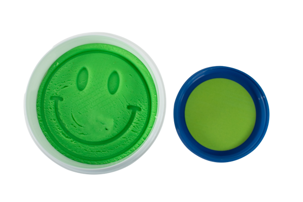 smiley lid, grüner Deckel, Kunststoffdeckel, Verschlussdeckel, Smiley-Gesicht