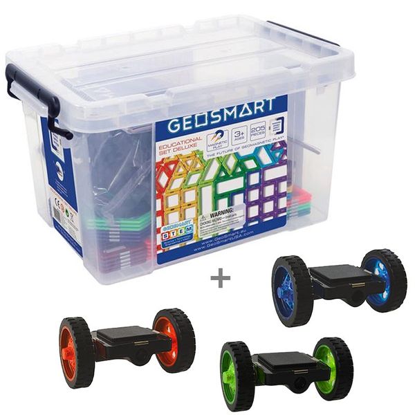 GEOSMART KiGa Aktions-Set: Big Box & Räder Set, 208 Teile, ab 3 Jahre (AKTION)