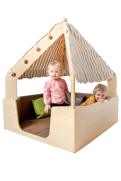 Kuschelhöhle mit Sitzpolster + Stoffdach, LxBxH: 110 x 110 x 143 cm Kuschelhöhle mit Sitzpolster + Stoffdach, LxBxH: 110 x 110 x 143 cm