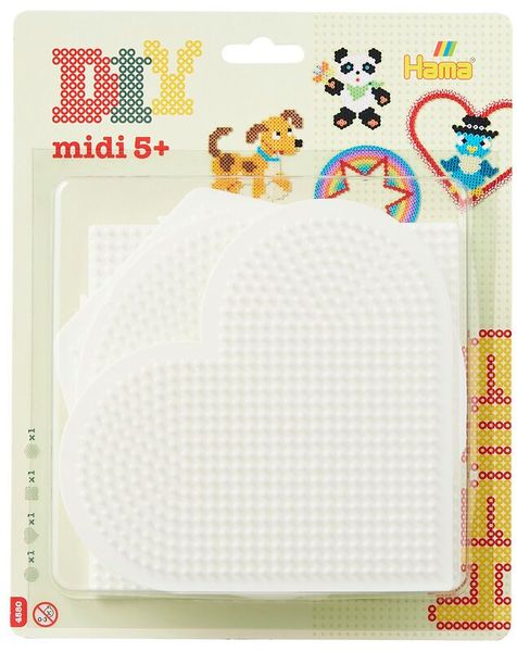 Große Stiftplatten 4er Set für Midi Bügelperlen (Ø 5 mm)