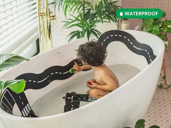 Badewanne, Babybadewanne, Wassertiefe, Giraffenmuster, Wasserfest