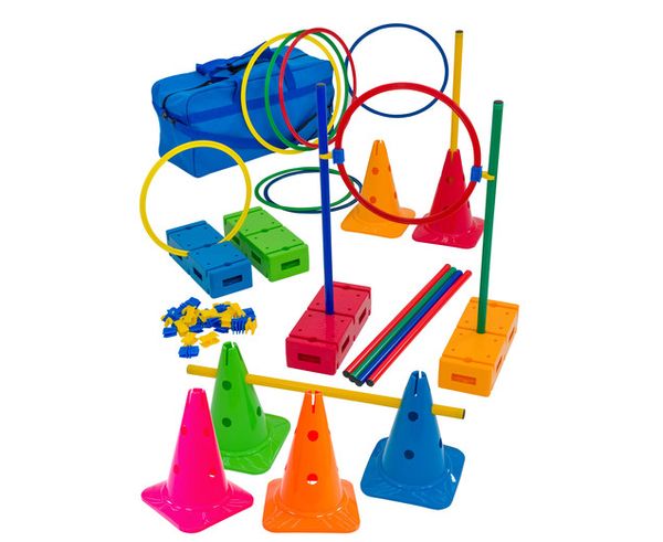 Motorik-Bewegungs-Set, 56 Teile mit Aufbewahrungstasche Motorik-Bewegungs-Set, 56 Teile mit Aufbewahrungstasche