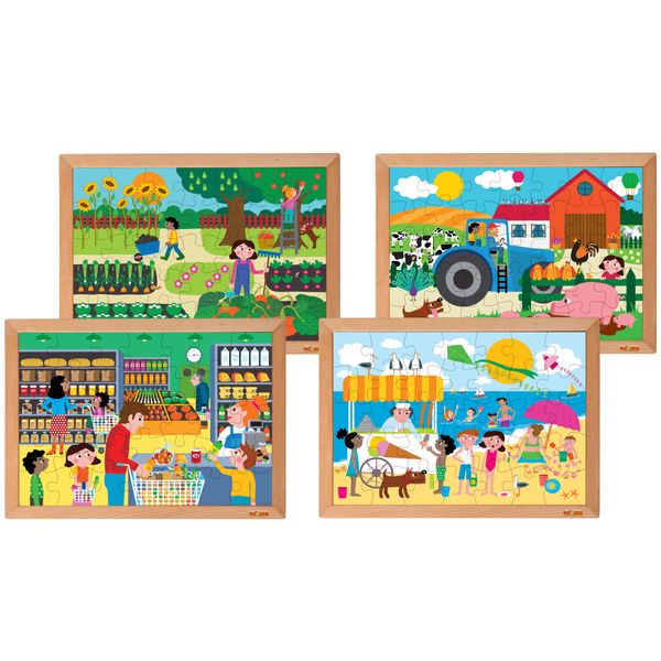 EDUCO Holzpuzzles Zahlenverständnis, 4er Set, ab 5 Jahre EDUCO Holzpuzzles Zahlenverständnis, 4er Set, ab 5 Jahre