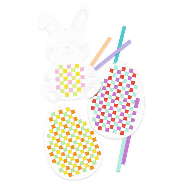 Ostern, Hase, Aufkleber, bunte Gitter, Eier