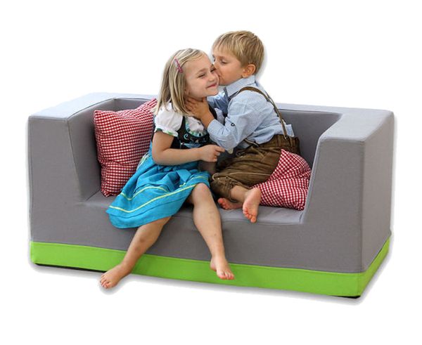 Sofa mit Rückenlehne und Armstützen, Kunstleder