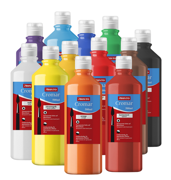Acrylfarbe, Ölfarben, Malerbedarf, Farbfächer, Flasche 500ml