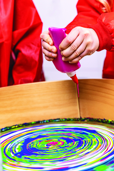 Farbschleuder Profi aus Holz, 36 cm Farbschleuder Profi aus Holz, 36 cm