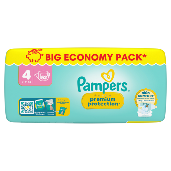 PAMPERS Premium Protection Gr. 4, Maxi 9-14 kg, 52 Stk.