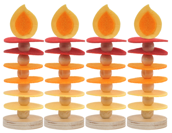 wooden toy, ring stacker, colorful rings, stacking game, miniature sculpture