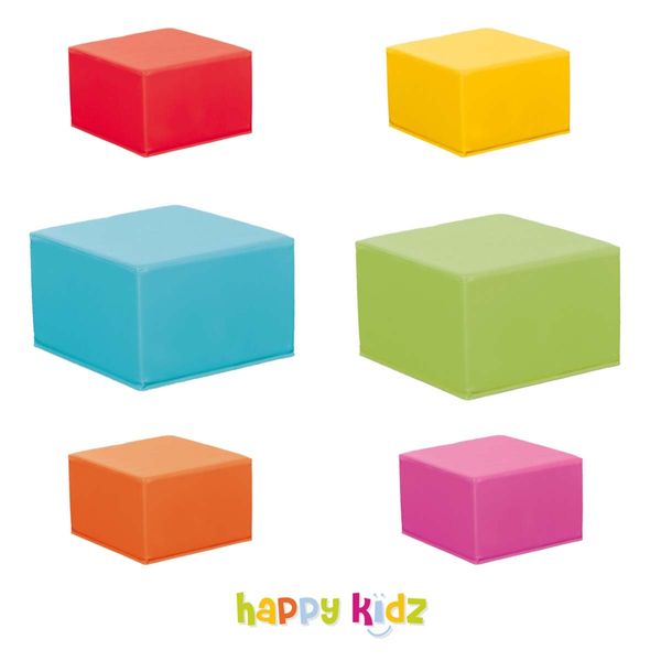 Kinderhocker Happy & Soft, quadratisch (SONDERANGEBOT)