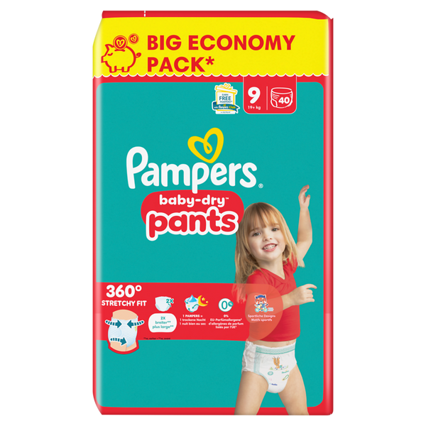 PAMPERS Baby Dry Pants Gr. 9, Extra Large 19+ kg, Packungsgröße wählbar
