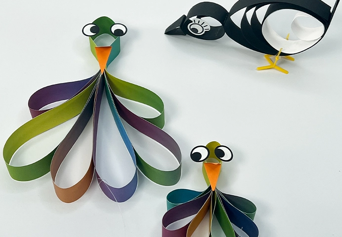 selbst gebastelte Vogel Deko
